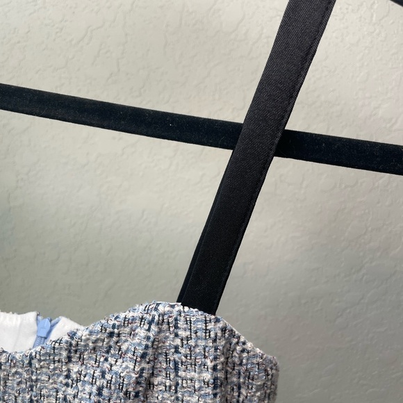 Zara Blue and White Tweed Camisole Top - Picture 7 of 8